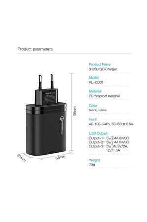 Kuula Mirror USB 30 Watt Hızlı Şarj Adaptörü Beyaz