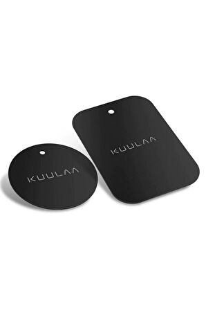 KUULAA Magnetic-Mıknatıslı Telefon Tutucular için Metal Plaka Seti SİYAH