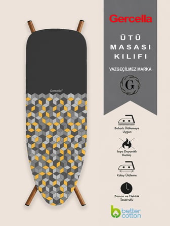 (HEDİYELİ) CİTY (XXL BEDEN) (60X162 CM ) ÜTÜ MASASI KILIFI