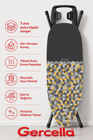 (HEDİYELİ) CİTY (XXL BEDEN) (60X162 CM ) ÜTÜ MASASI KILIFI