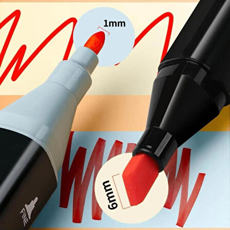 Touch Çift Uçlu Fosforlu Kalem 80 Renk Art Marker