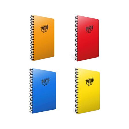 Gıpta Punto 60 Yp. A4 Spiralli Pp. Kapak Defter Kareli 4'lü