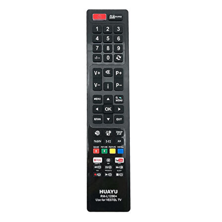 HUAYU KL RM-L1200+ VESTEL YOUTUBE-NETFLIX TUŞLU LCD LED TV KUMANDA