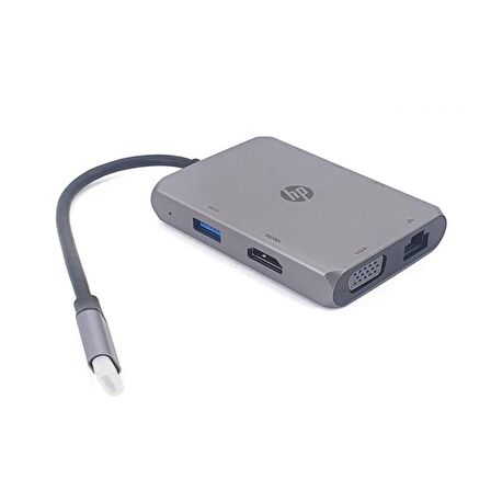 HP 7 in 1 Docking Station Type-C to 3*USB 3.0 + 1*Type-C + 1*RJ45(1000M) + 1*HDMI + 1*VGA