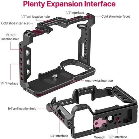 Ulanzi C-A7M4 Sony A7M4/A7M3/A7R3 için Camera Cage Çerçeve