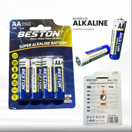 Alkaline Pil Battery 4 Adet 1.5V AA Kalem Pil Uzun Ömürlü ve Güçlü Alkalin Kalem Pil