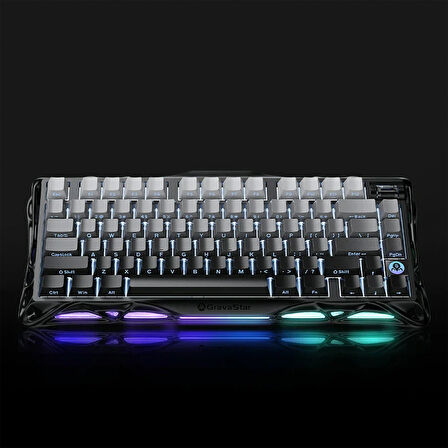 GravaStar Mercury K1 RGB Kablosuz Mekanik Gaming Klavye, Alüminyum Çerçeveli, İngilizce Q, Siyah