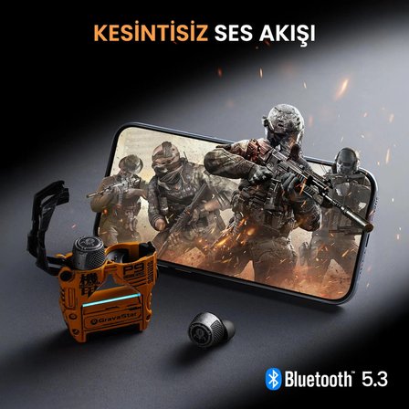 GravaStar Sirius Plus ANC, TWS, Bluetooth Kulakiçi Kulaklık, Kablosuz, Special Edition, Sarı