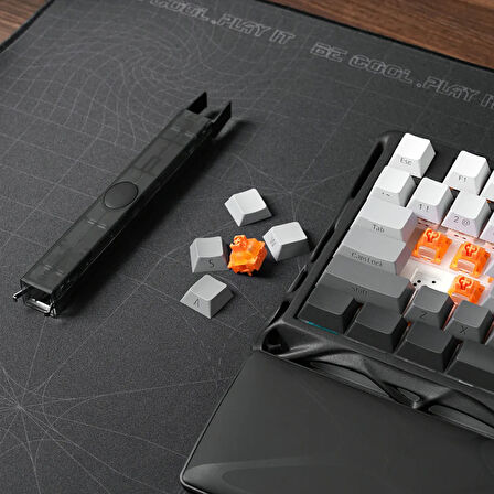 GravaStar 2’si 1 Arada Keycaps & Switch Sökücü, Mekanik Klavyeler için Tuş ve Switch Çıkarıcı, Siyah