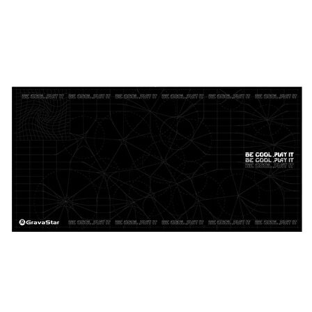GravaStar Gaming Mouse Pad 80x40cm, Kaymaz Tabanlı, Su Geçirmez ve Hassas Yüzeyli Oyuncu Mousepad, Siyah