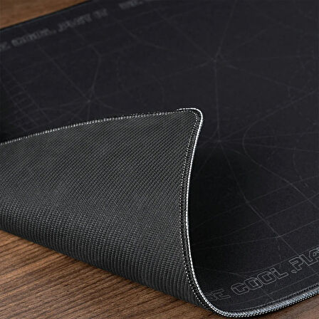 GravaStar Gaming Mouse Pad 80x40cm, Kaymaz Tabanlı, Su Geçirmez ve Hassas Yüzeyli Oyuncu Mousepad, Siyah