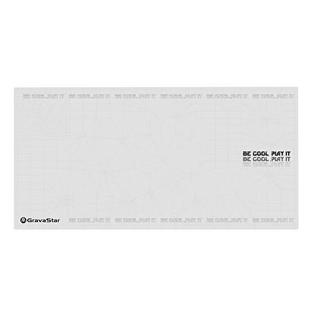 GravaStar Gaming Mouse Pad 80x40, Kaymaz Tabanlı, Su Geçirmez ve Hassas Yüzeyli Oyuncu Mousepad, Beyaz