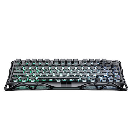 GravaStar Mercury V75 HE Hall Effect Manyetik Switch Gaming Klavye, Hot-Swappable, Rapid Trigger, 8000Hz, 0.125ms Ultra Düşük Gecikme, Kablolu, RGB Işıklı, İngilizce Q, Stealth Black
