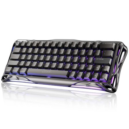 GravaStar Mercury V60 Pro Hall Effect Manyetik Switch Gaming Klavye, Hot-Swappable, Rapid Trigger, 8000Hz, 0.125ms Ultra Düşük Gecikme, Kablolu, RGB Işıklı, İngilizce Q, GunMetal