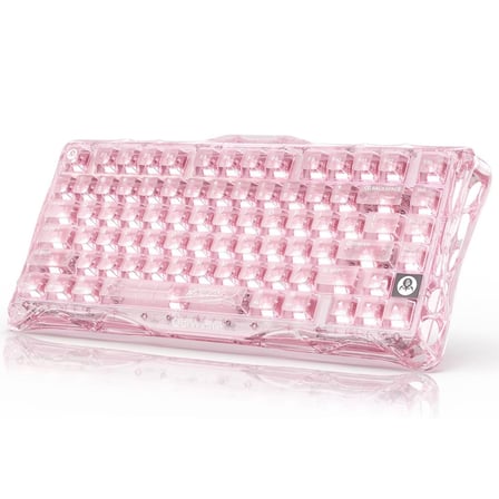GravaStar Mercury K1 Lite RGB Işıklı Kablosuz Mekanik Gaming Klavye, İngilizce Q, Crystal Rose