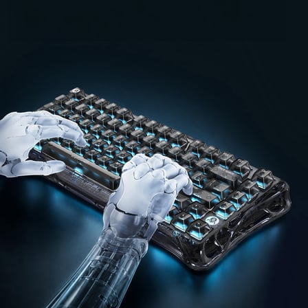 GravaStar Mercury V75 Lite Manyetik Switch Gaming Klavye, Kablolu, İngilizce Q, Onyx Crystal