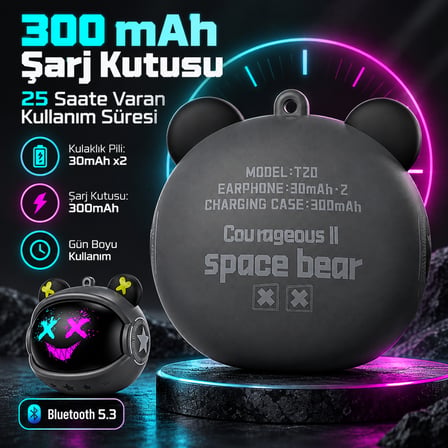 ONIKUMA T20 Black TWS Bluetooth Gaming Kulakiçi Kulaklık