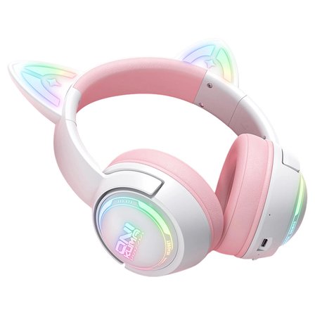 ONIKUMA GT838 Pink RGB Kablosuz Gaming Kulaklık