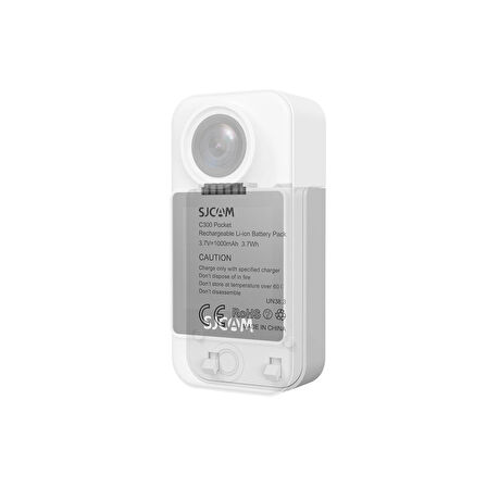SJCAM C300 & C300 Pocket Uyumlu 1000mAh Şarj Edilebilir Lityum Batarya Beyaz