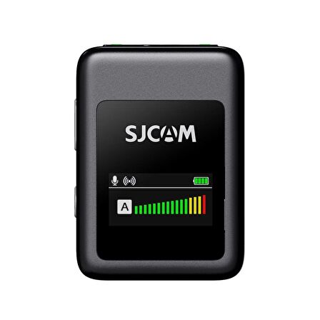 SJCAM M1 WiFi Tek Vericili Gürültü Engelleme 50 Metre Menzil 8 Saat Pil Ömrü LCD Ekran Minimal Tasarım Kablosuz Mikrofon Siyah