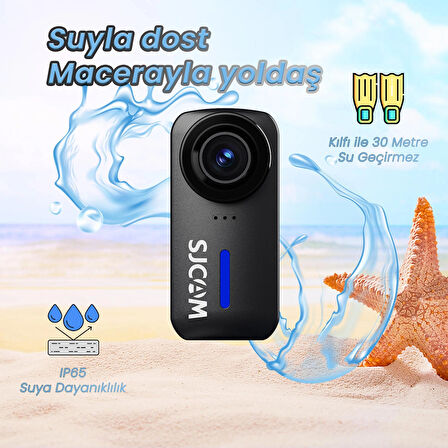 SJCAM C110+ 4K WiFi f1.8 20MP 170° 6 Eksenli Jiroskop IP65 30 Metre Su Geçirmez Mini Aksiyon Kamerası Siyah
