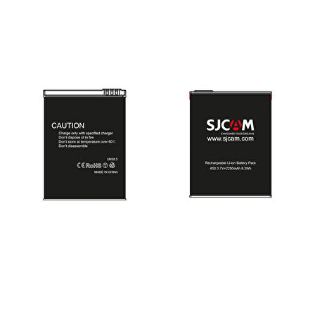 SJCAM A50 Uyumlu 2250mAh Şarj Edilebilir Lityum Batarya