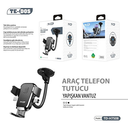 TEDOS ARAÇ TELEFON TUTUCU VANTUZLU TD-H7508