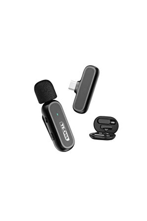 Elmalı Store -- Te-Dos TYPE-C USB-C Lightning Bağlantılı iPhone Android Uyumlu Youtuber İnfluencer Çift Yaka Mikrofonu