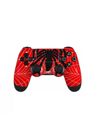 PS4-PC-Android BOX-Android-IOS Telefon Tablet Uyumlu Spıder-Man Tema Titreşimli Bluetooth Oyun Kolu