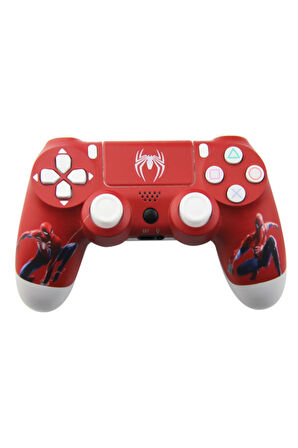 PS4-PC-Android BOX-Android-IOS Telefon Tablet Uyumlu Spıder-Man Tema Titreşimli Bluetooth Oyun Kolu