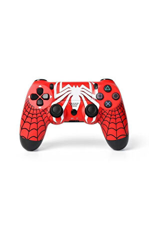 PS4-PC-Android BOX-Android-IOS Telefon Tablet Uyumlu Spıder-Man Tema Titreşimli Bluetooth Oyun Kolu
