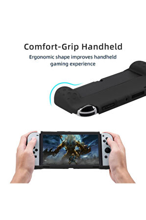 Nintendo Switch OLED El Destekli Grip Tasarımlı Koruyucu Silikon Kılıf