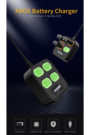 Xbox 8. ve 9. Nesil Kollar İle Uyumlu Batarya Kit Seti 1200 mAh 4'lü Batarya DOBE-TYX-1615