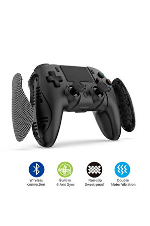 TP4-0421 PS4 6 Eksen yönlü Dual Titreşimli Bluetooth Ergonomik Oyun Kolu
