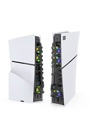 TP5-3538S PS5 Slim Disk PS5 Slim Dijital Uyumlu Hız Ayarlı RGB Arka Soğutucu Fan