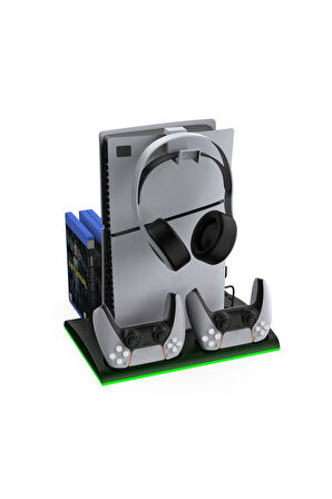 TP5-3570 Multi Fonksiyonel PS5 Slim/ PS5 Dijital RGB Işıklı Soğutma ve Şarj İstasyonu