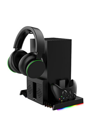 İpega PG-XBX023S XBOX Series X Multi Fonksiyonel RGB Işıklı Askılı Şarj İstasyonlu Soğutucu Stand