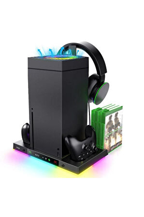 İpega XBox Series X Smart 8in1 RGB Işıklı Soğutucu Fanlı Şarj standı