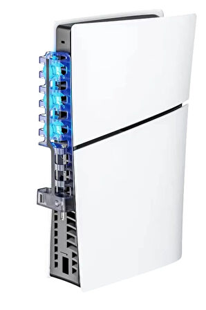 PG-P5S005 PS5 Slim Disk-PS5 Slim Dijital Uyumlu 3 Kademeli LED Işıklı Arka Soğutucu Fan