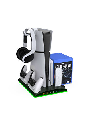 TP5-3557 PS5 Slim ve Tüm Modeller için Multi Fonksiyon Soğutma ve Şarj Ünitesi Uyumlu