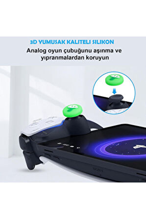 Sony PlayStation Portal 3D Analog Koruyucu Silikon-2 Adet
