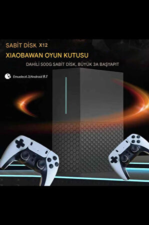 XG-12 500GB Android TV+GAME CUBE 4K HDMI +ETHERNET 3D Retro Arcade Oyun Konsolu