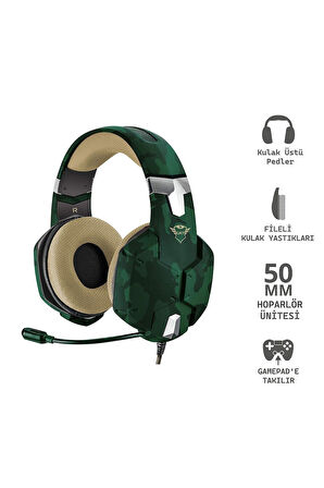 GXT 322C Carus Yeşil Kamuflaj Gamer Kulaklık