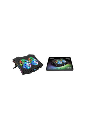 Inc-607 2 Fanlı Rgb Arrax Notebook Soğutucu, Siyah