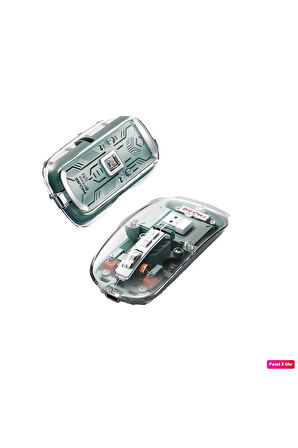 M133 Şeffaf Kablosuz Bluetooth Mouse Üç Modlu Sessiz Şarj Edilebilir