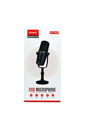 MC-PW12 USB Mikrofon 360 Derece Dönebilen ASMR ve Stüdyo Kayıt Mikrofonu