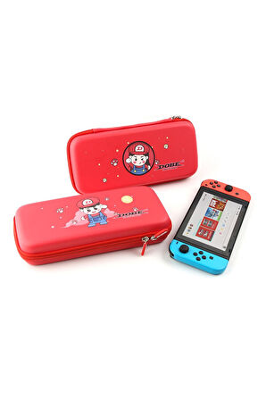 Nintendo Switch ve Oled Uyumlu Desenli Fermuarlı Koruma ve Taşıma Çantası