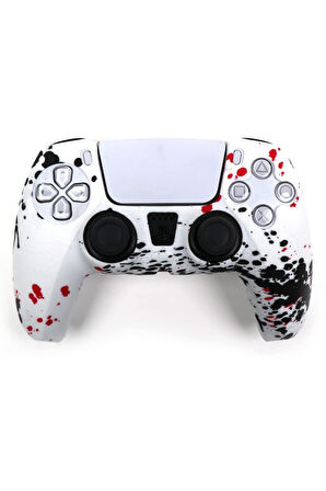 PS5 Dualsense Grafiti Temalı Koruyucu Silikon Kılıf + Analog silikon Koruyucu