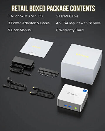 GMKtec Intel 12th Core i5 12450H Mini PC--NucBox M3