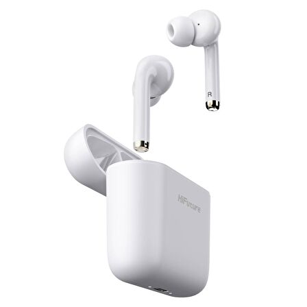 HiFuture SmartPods2 Hi-Res Stereo Pasif Gürültü Önleyici 4 Mikrofonlu Beyaz TWS IPX5 Bluetooth 5.3 Kablosuz Kulaklık
